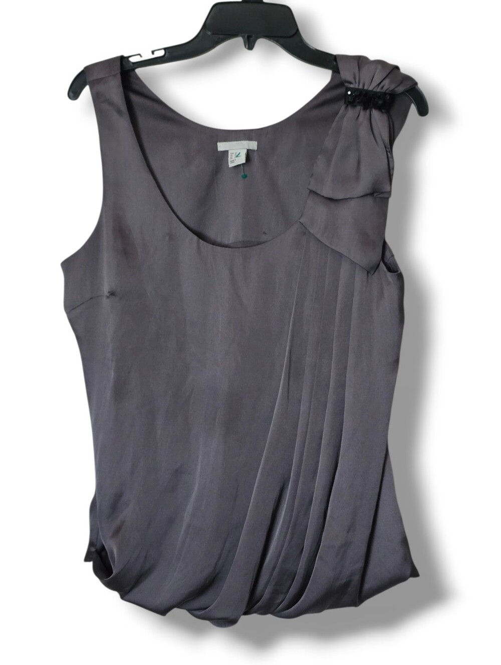 Y2K H&M Bubble Bottom Blouse W/ One Shoulder Bow - Size 12